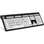 LogicKeyboard XL Print PC Slim Line NERO (LKB-LPBW-BJPU-FR)