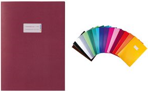HERMA Heftschoner Recycling, DIN A5, aus Papier, dunkelblau mit Beschriftungsetikett, 100 % Altpapier - 25 Stück (5503)