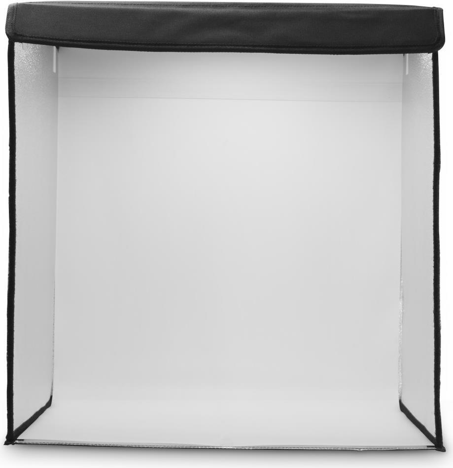 Hama Mobiles Mini-Fotostudio ToGo, faltbare Fotobox mit LED-Ringlicht, 50x50cm (00004664)