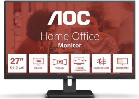 AOC 27E3UM 68,6 cm (27" ) 1920 x 1080 Pixel Full HD Schwarz [Energieklasse E] (27E3UM)