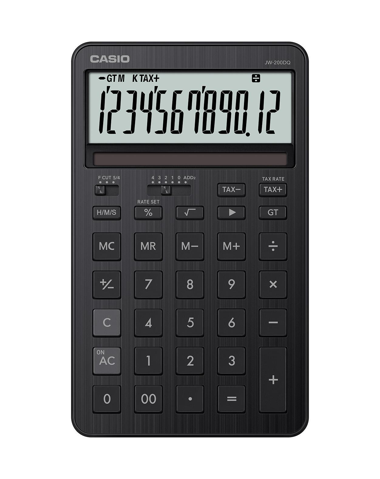 Casio JW-200DQ Desktop-Taschenrechner 12 Ziffern LCD Schwarz