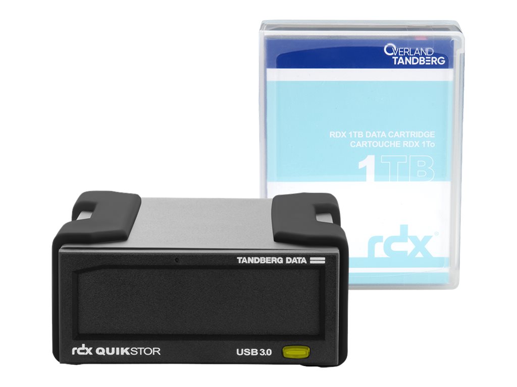 Overland-Tandberg RDX QuikStor 1 TB RDX-Laufwerk mit Kartusche USB 3.0 Schwarz