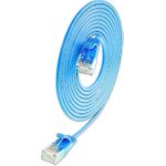 SLIM KAT6A 10 Gigabit Lightpatchkabel rund, U/UTP, Ø 3,6 mm, blau (SLIM-L-UU-K6A 1.0 BL)