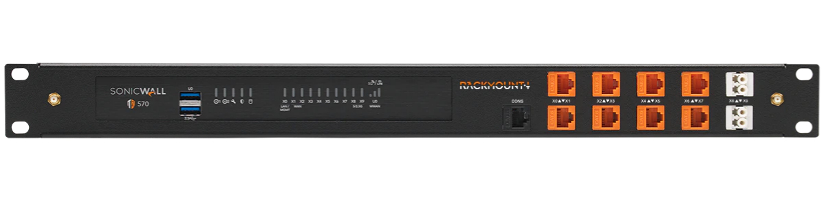 Rackmount.IT RM-SW-T12 Rackmount-Kit für SonicWall TZ570W 19" 1U Schwarz