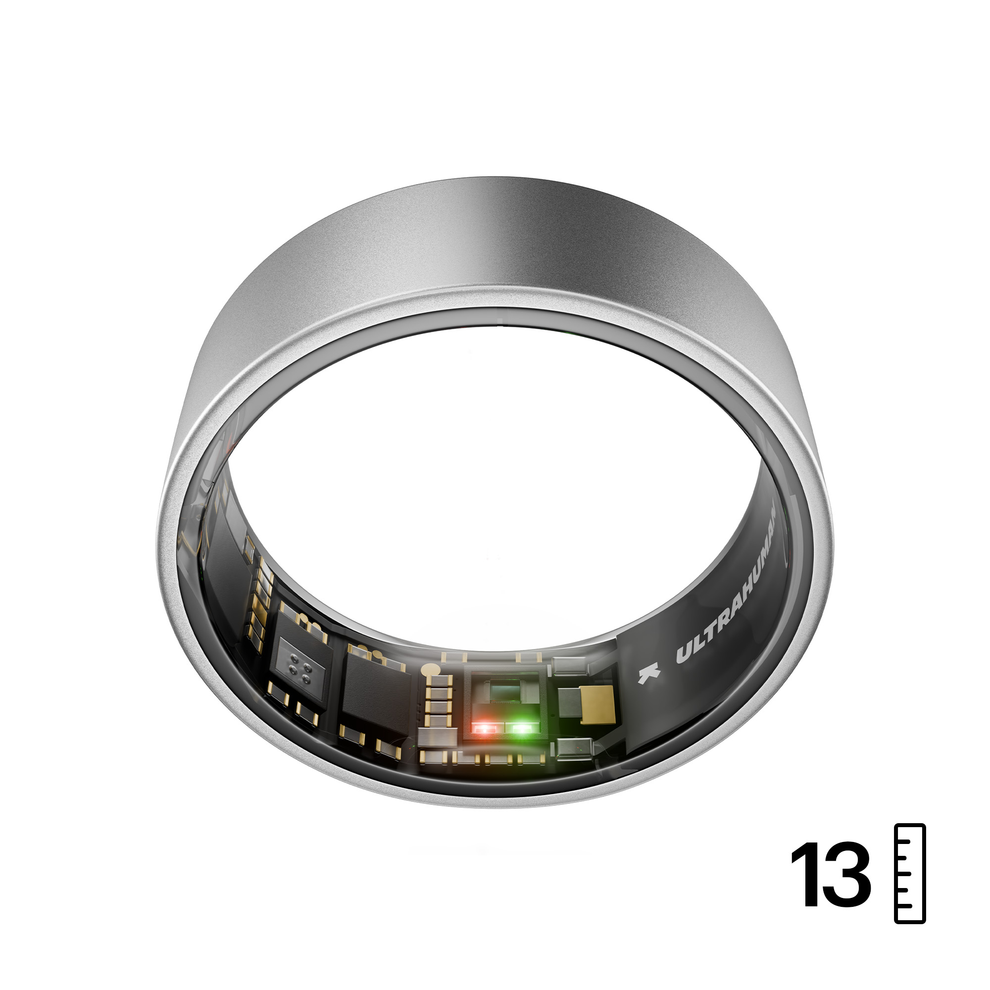 Ultrahuman Ring Air Smart Ring Raw Titanium Größe 13