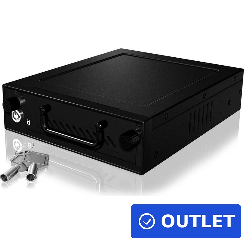 ICY BOX IB-148SSK-B Festplatten-Wechselrahmen 5,25" SATA/SAS Hot-Swap (CARRIER IB-148SSK-B) (geöffnet)