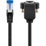 Goobay CAT 6A Verlängerungskabel, S/FTP (PiMF), schwarz (65644)