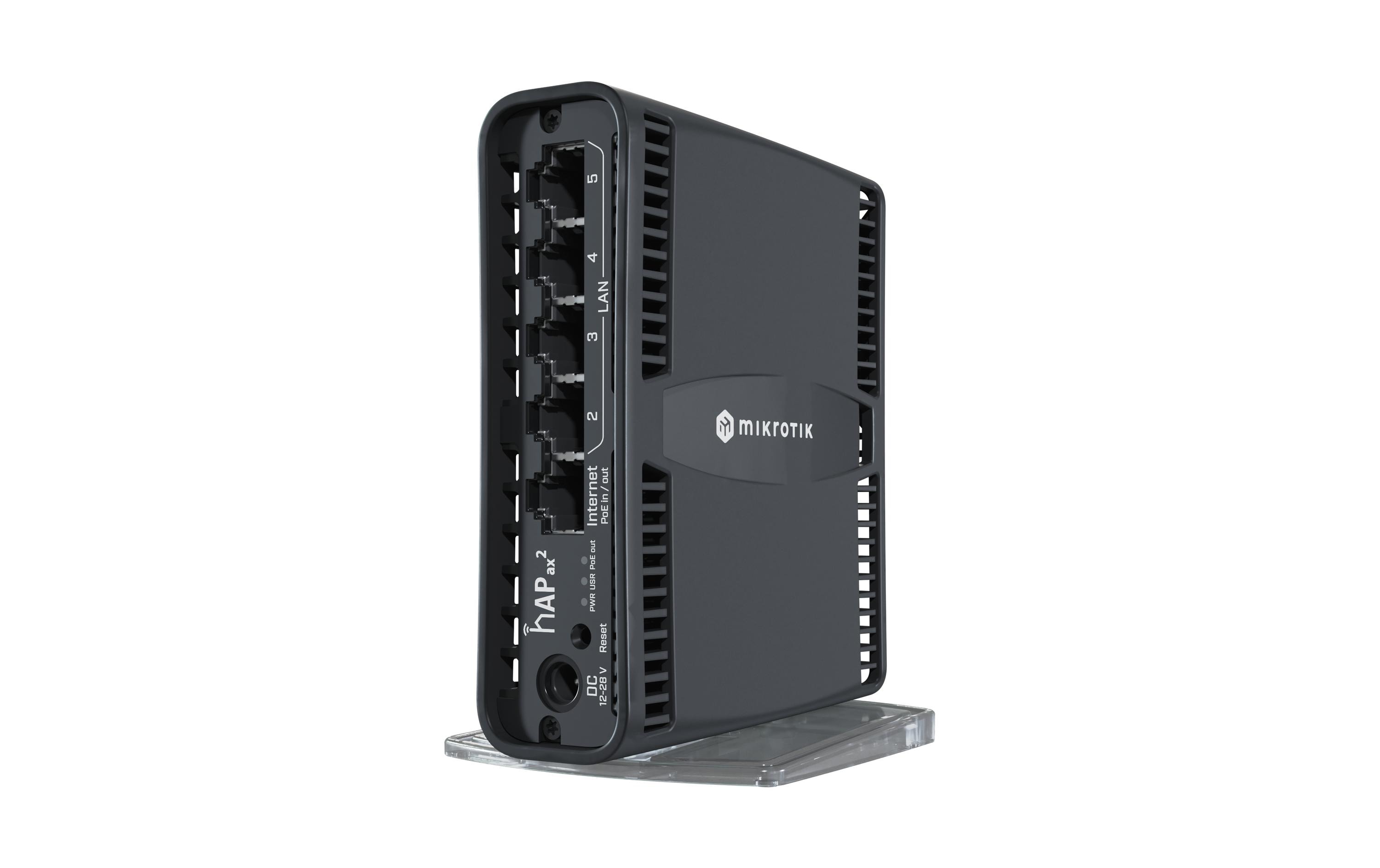 MikroTik hAP ax² Wi-Fi 6 Wireless Router AX1800 Schwarz