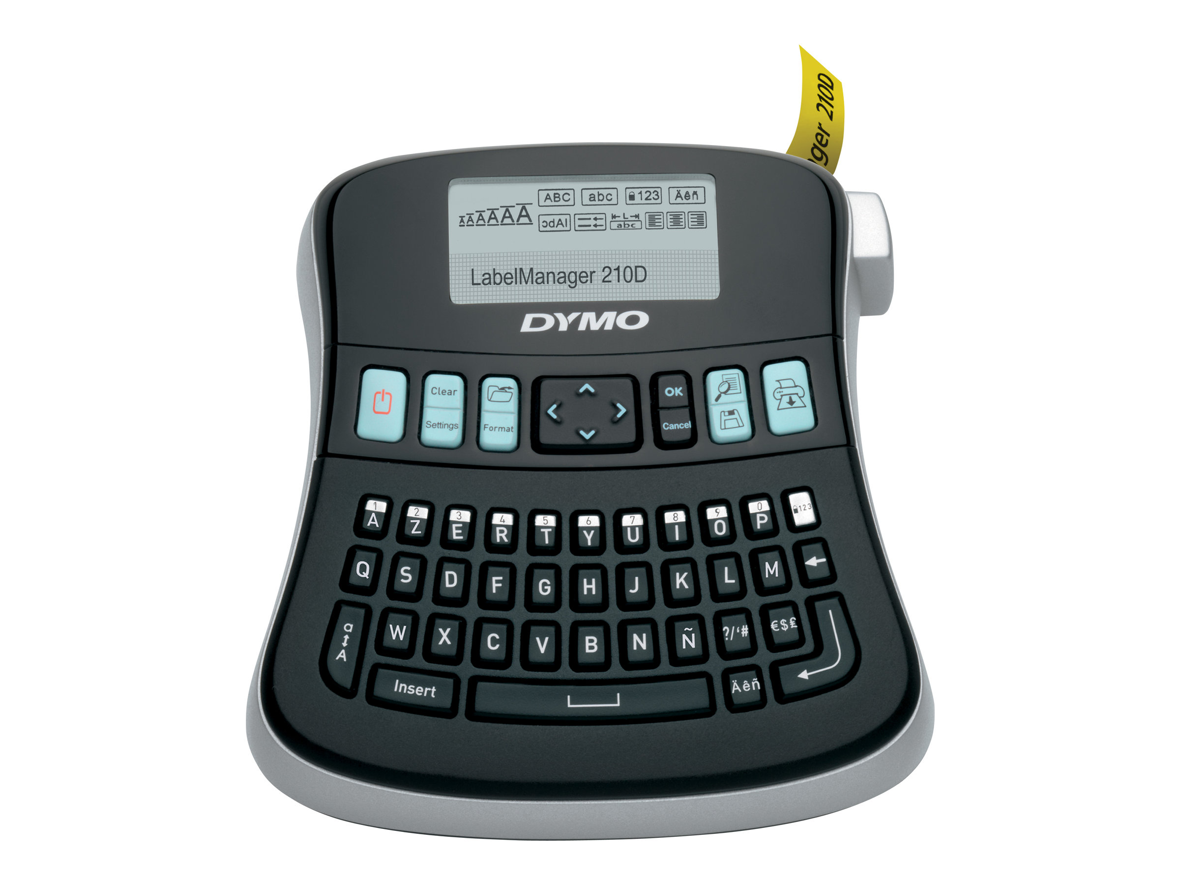 DYMO LabelMANAGER 210D Beschriftungsgerät Thermotransfer 180 dpi Schwarz, Silber