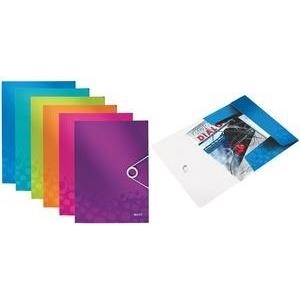 LEITZ Eckspannermappe WOW, DIN A4, PP, pink-metallic laminierte Oberfläche, Oberflächenstruktur mit 3D-Prägung, - 1 Stück (4599-00-23)