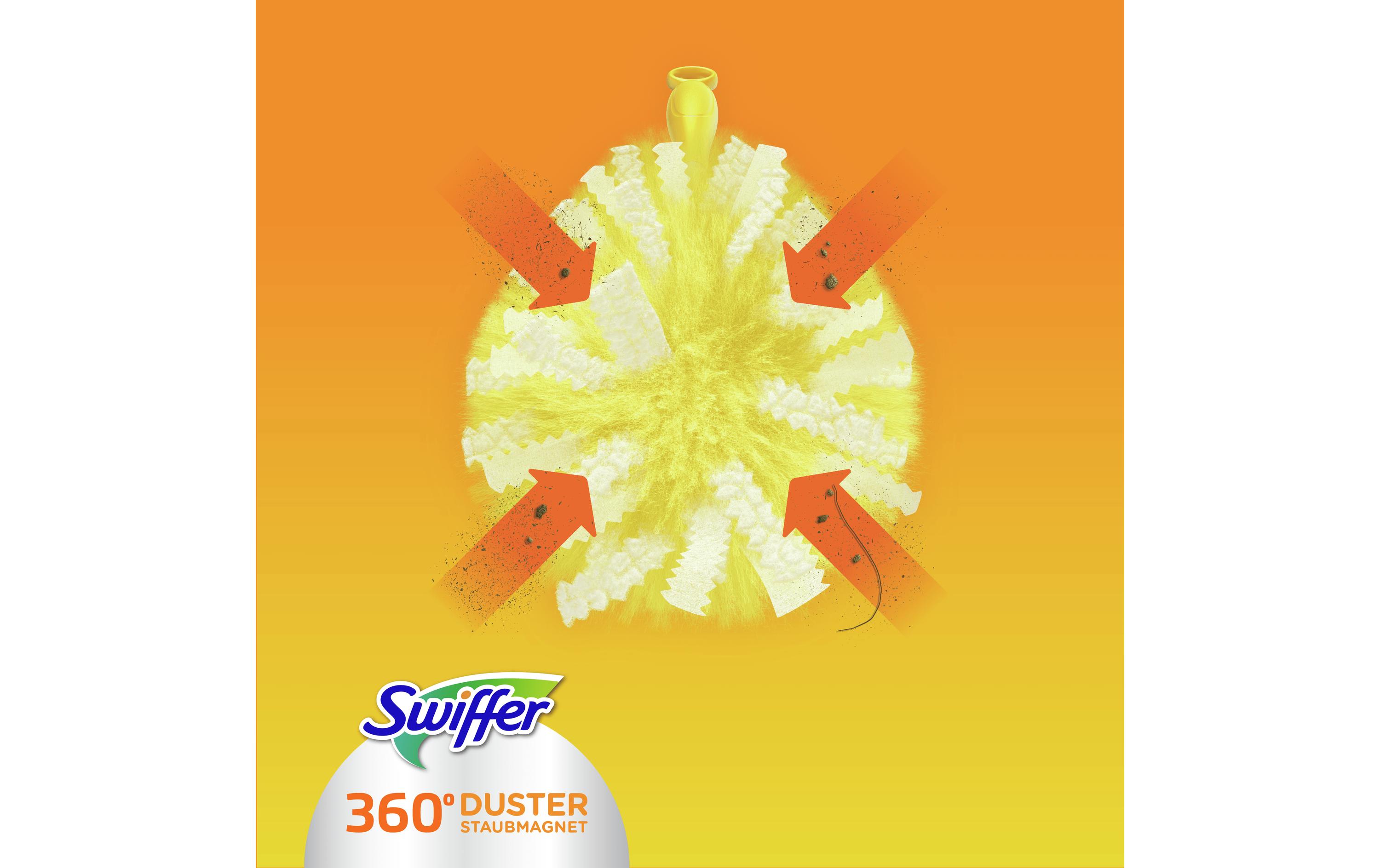 Swiffer Staubmagnet 360° Ersatztücher Nachfüllpack, Gelb