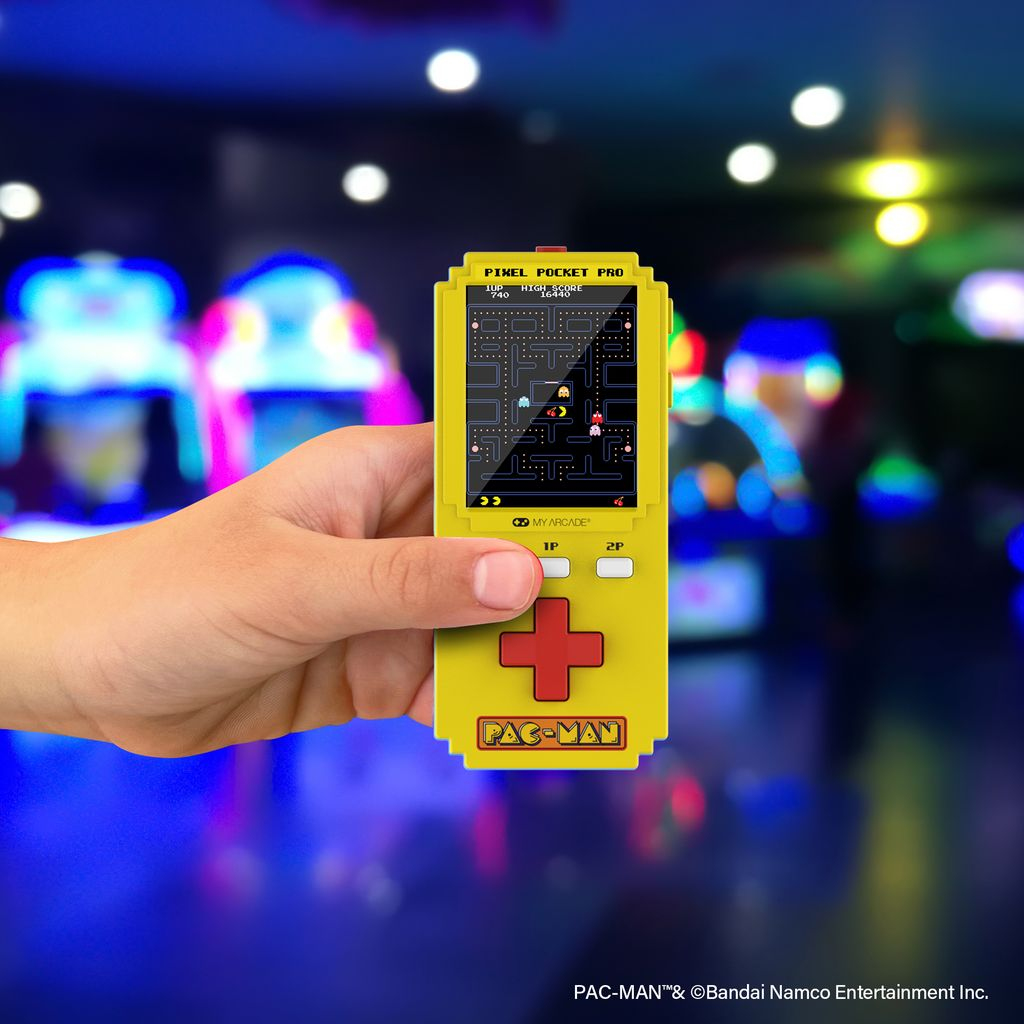 My Arcade Pixel Pocket Pro Pac-Man Handheld-Spielkonsole 2" Gelb, Schwarz