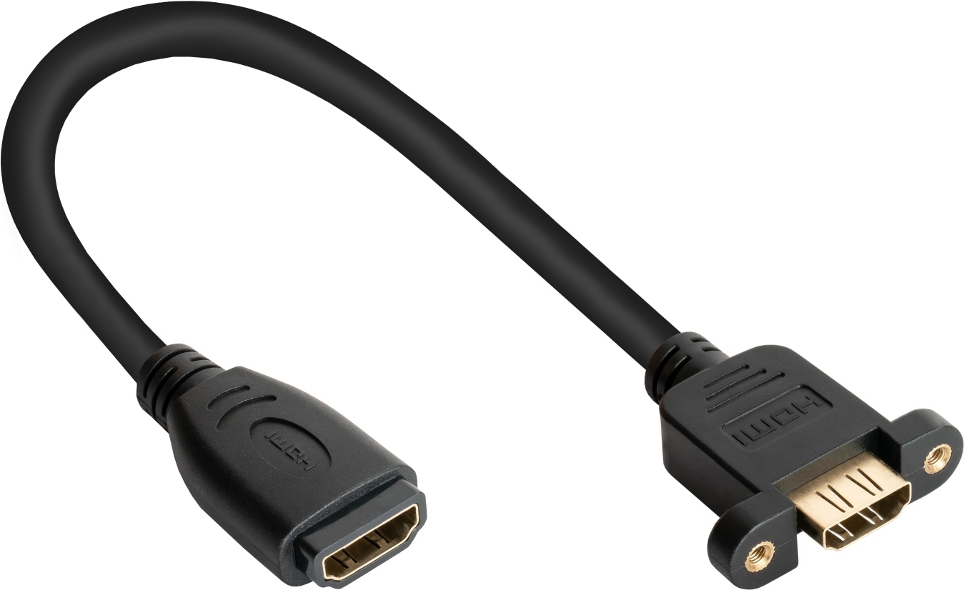 HDMI Einbaukabel HDMI A Buchse an HDMI A Einbaubuchse, 0,3m, Good Connections (HDMI-AD23)