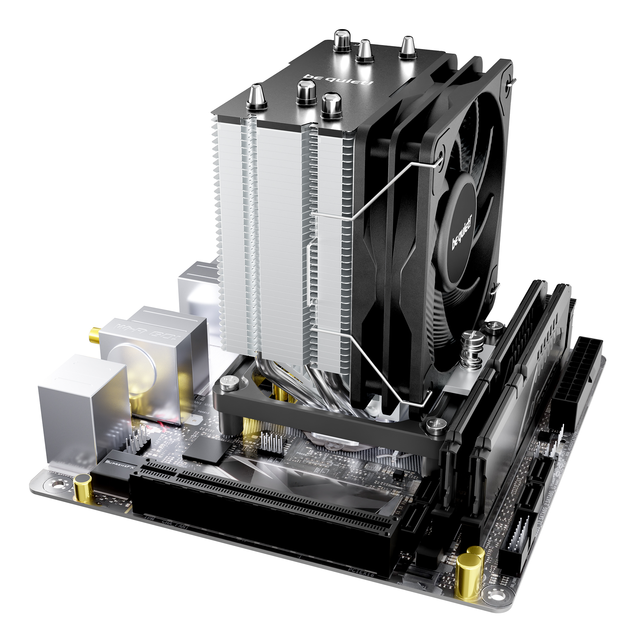 be quiet! Pure Rock Slim 3 Prozessor-Luftkühler Silber, Schwarz