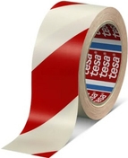 tesa 60760-00088-15 Bodenmarkierungsband Rot/Weiß (L x B) 33.00 m x 50.00 mm 33 m (60760-00088-15)