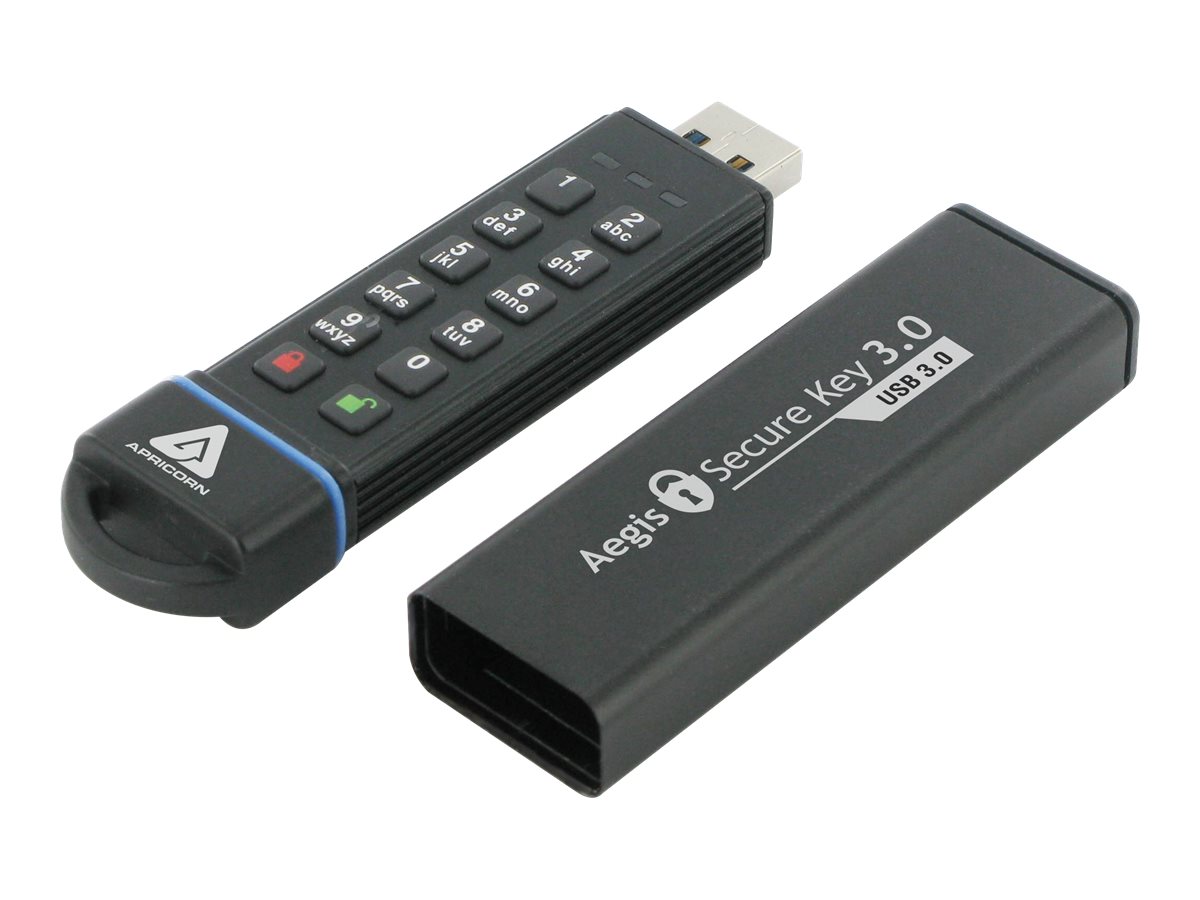Apricorn Aegis Secure Key 3.0 USB-Flash-Laufwerk 120 GB Schwarz