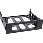 Floppy-Einbaurahmen mit Schrauben, schwarz (03700B)