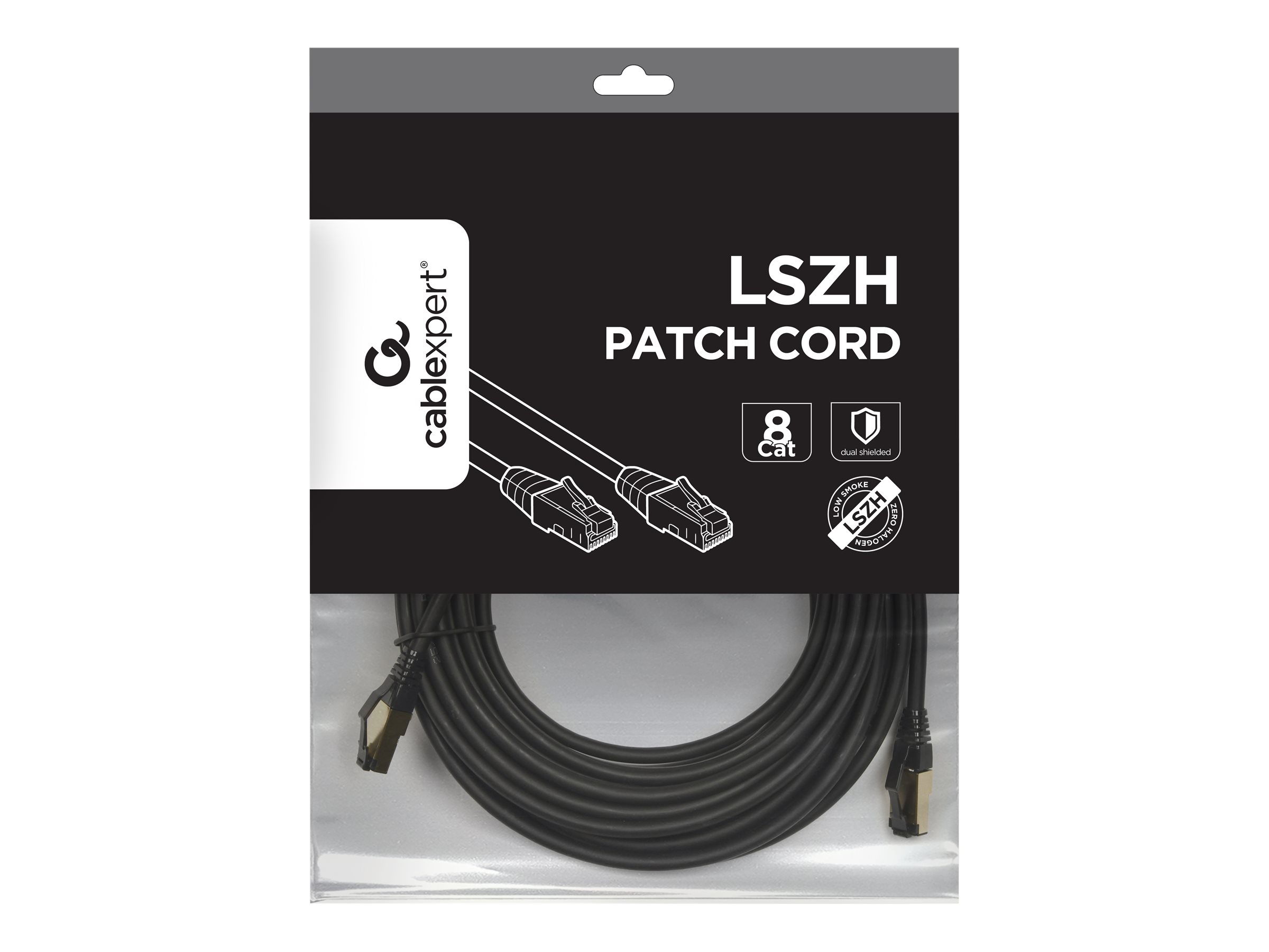 Gembird Cablexpert PP8-LSZHCU-BK-7.5M Netzwerkkabel 7,5 m Cat8 S/FTP Schwarz