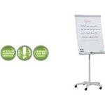 FRANKEN Flipchart U-Act! Line Mobil, 700 x 1.000 mm Tafel magnethaftend, Rundfuß mit 5 feststellbaren Rollen, - 1 Stück (FC91)