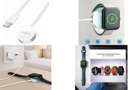 LogiLink Smartwatch-Induktions-Ladekabel für Apple, weiß für Apple-Smartwatches der Serien 0/1/2/3/4/5/6/7/8/9/10, - 1 Stück (PA0379)