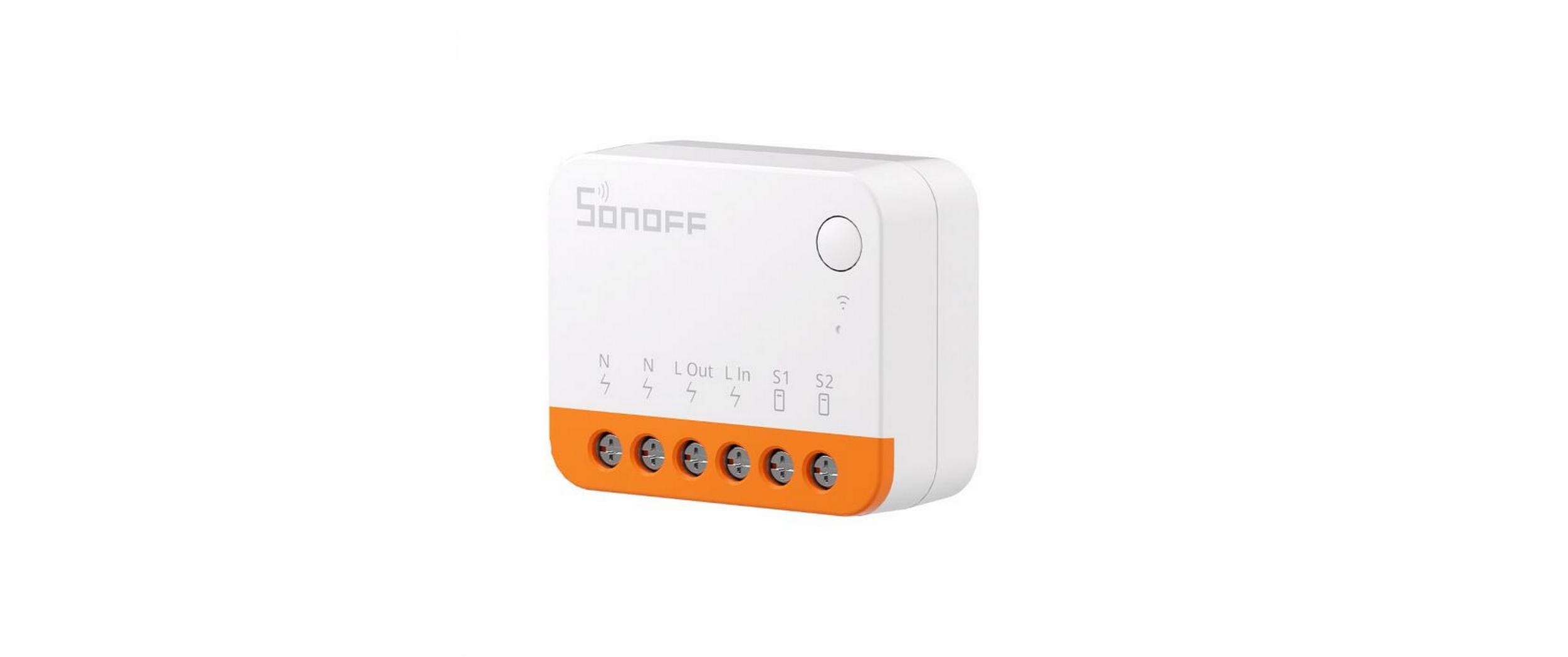 Sonoff MINIR4 Kabellos WLAN Schalter Orange - Weiß