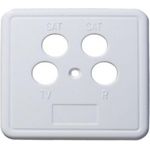 S/CONN maximum connectivity Abdeckung-Rahmendeckel für 4-fach-Dose, weiß (83915W)