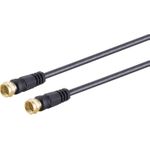 S/CONN maximum connectivity Sat-Anschlußkabel, F-Stecker - F-Stecker, 100% geschirmt, vergoldete Kontakte, > 100 dB, Mantelstromfilter, schwarz, 3,75m (80094-G-128CP-S)