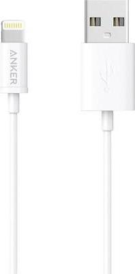 Anker iPad/iPhone/iPod Datenkabel/Ladekabel [1x USB - 1x Apple Dock-Stecker Lightning] 0.9 m Weiß Anker (A7101021)
