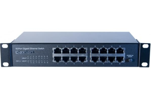 Dexlan deXlan 891016 Switch - Unmanaged - 16 Ports Gigabit Ethernet - Schwarz