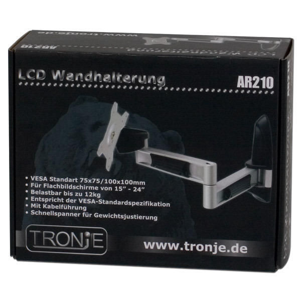 Tronje AR210 LCD-Wandhalterung 15"-24" Schwenk-/Neigbar bis 12 kg