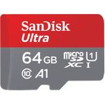 SanDisk microSDHC Ultra 64GB (UHS-1/Cl.10/100MB/s) + Adapter, Tablet (00215482)