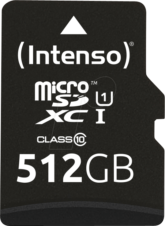 Intenso microSD Karte UHS-I Premium Speicherkarte 512 GB Klasse 10 (3423493)