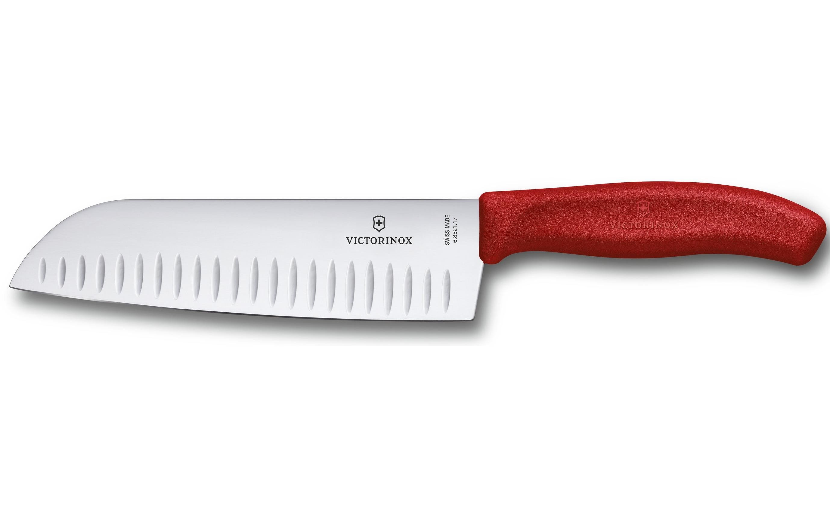 Victorinox Swiss Classic Santokumesser 17 cm Edelstahl Rot/Silber