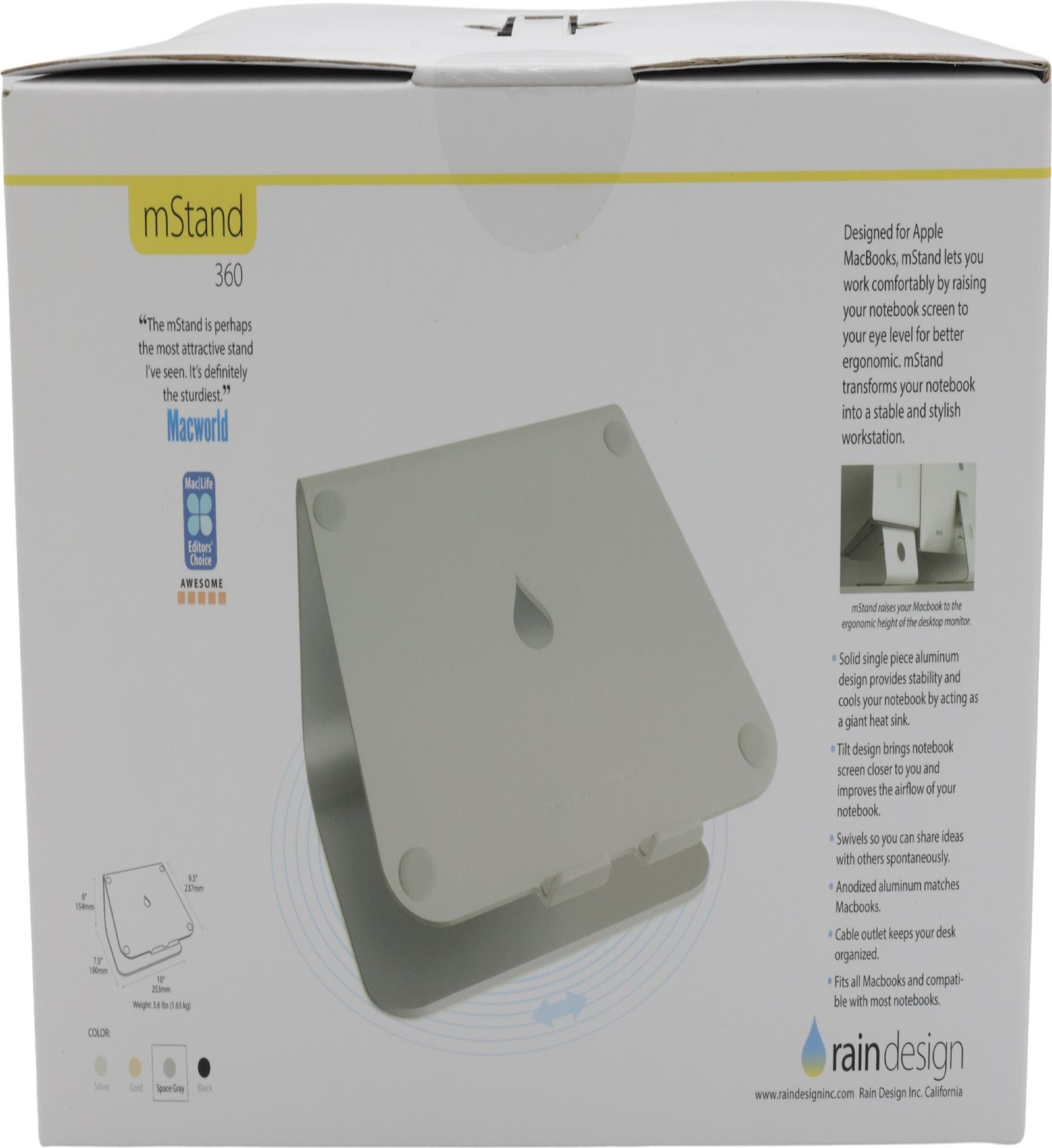 Rain Design mStand 360 Notebook-Ständer Aluminium 360° drehbar Space-grau