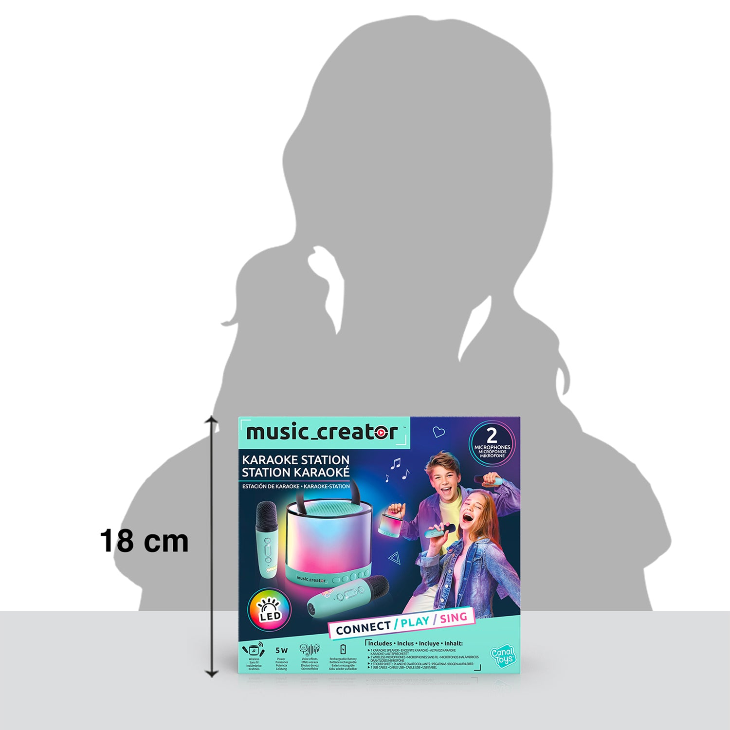 Canal Toys Mini Karaoke Station Kabellos Schwarz, Türkis