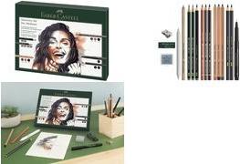 FABER-CASTELL Künstler-Set Discovery, 17-teilig trockene Künstlerprodukte zum Experimentieren - 1 Stück (112925)