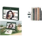 FABER-CASTELL Künstler-Set Discovery, 17-teilig trockene Künstlerprodukte zum Experimentieren - 1 Stück (112925)