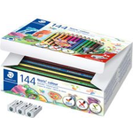 STAEDTLER DreikantFarbstift Noris colour, 144er Karton-Box dreieckig, 100% PEFC, aus Wopex-Material, Länge: 176 mm, - 1 Stück (187 C144)