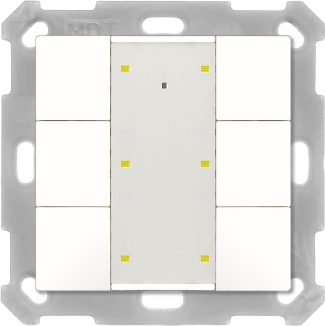 MDT technologies Taster Plus 55 6-fach, Reinweiß glä BE-TA55P6.G2 (BE-TA55P6.G2)