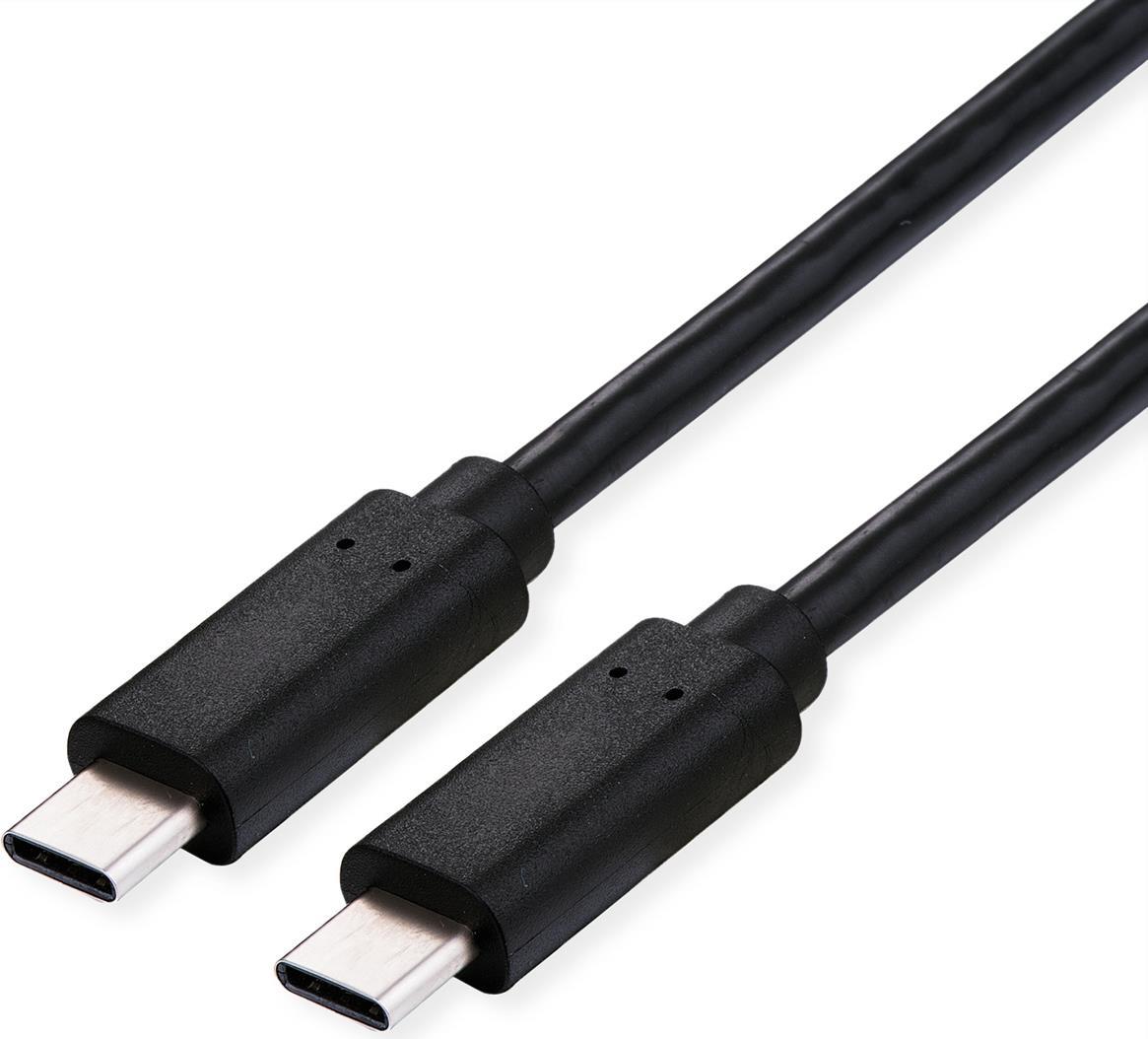 ROLINE USB4 Gen3x2 Kabel, C?C, ST/ST, 40Gbit/s, 240W, schwarz, 0,8 m (11.02.9101)