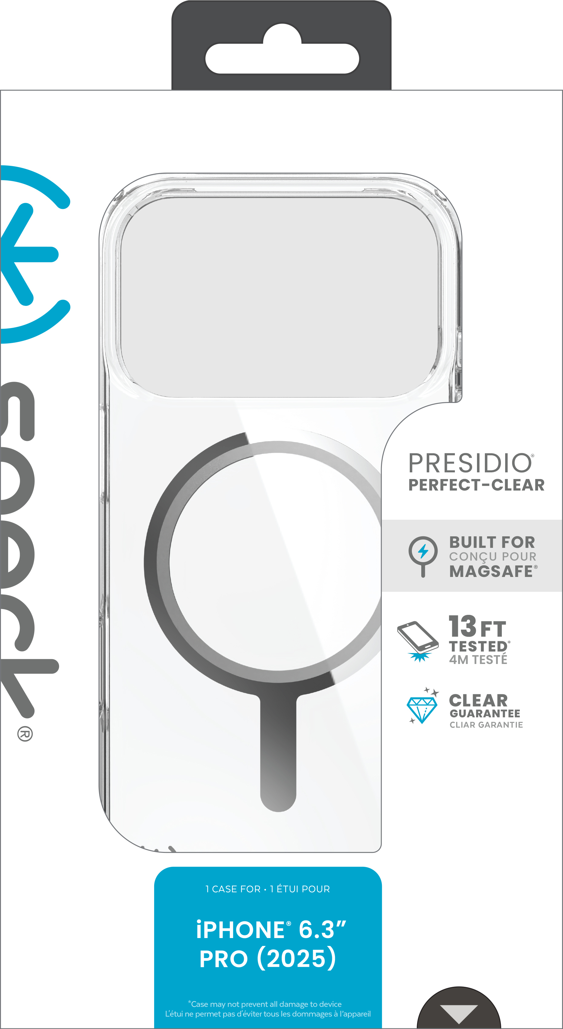 Speck Presidio Perfect Clear MagSafe Handyhülle für iPhone 17 Pro 6,3" Transparent