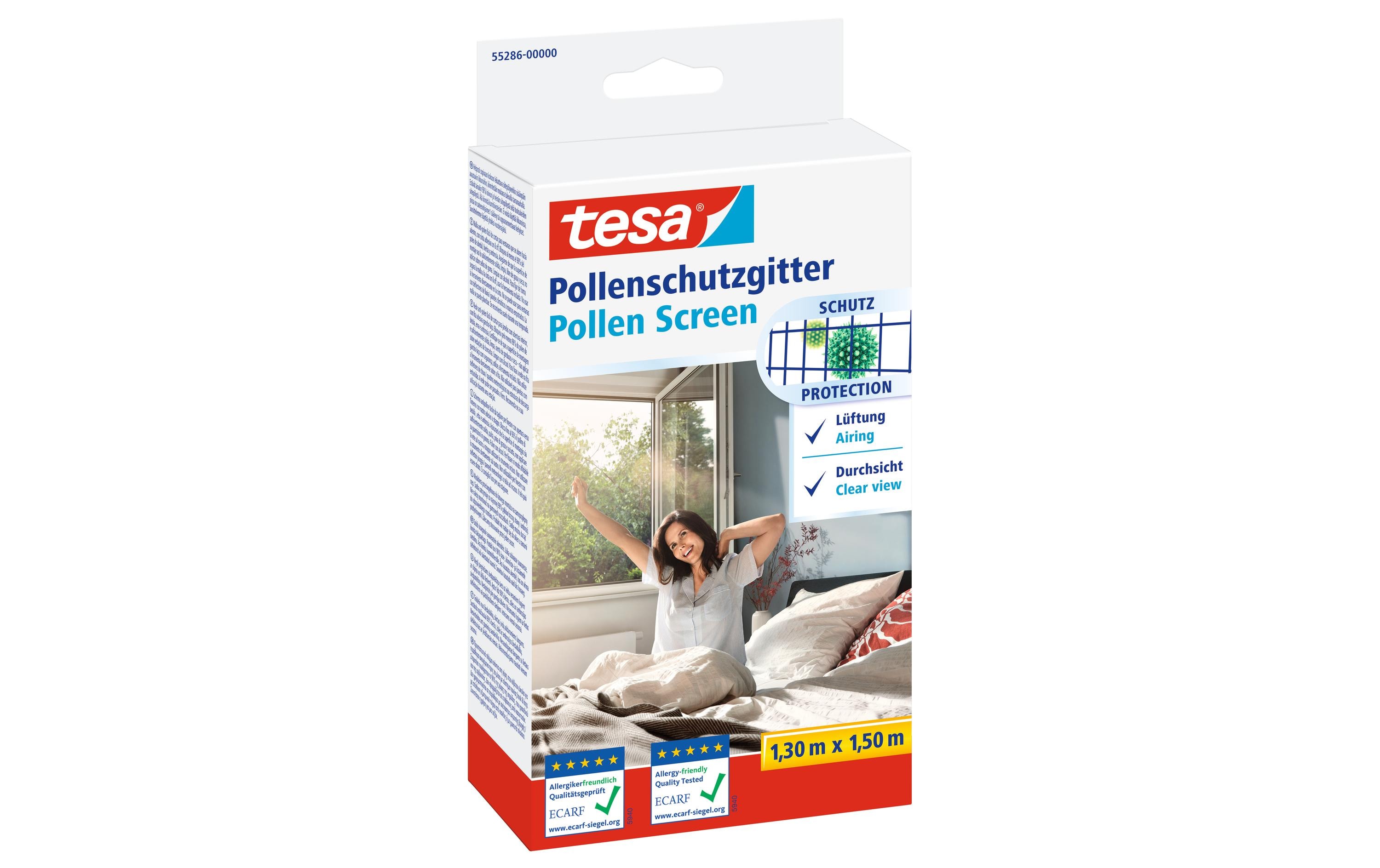 tesa Pollenschutzgitter 130 x 150 cm Anthrazit