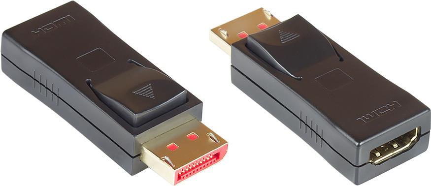 Alcasa HDMI-DP14G Kabelschnittstellen-/Gender-Adapter Displayport Schwarz (HDMI-DP14G)