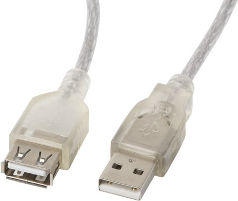 Lanberg CA-USBE-12CC-0018-TR USB Kabel 1,8 m USB 2.0 USB A Transparent (CA-USBE-12CC-0018-TR)