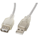 Lanberg CA-USBE-12CC-0018-TR USB Kabel 1,8 m USB 2.0 USB A Transparent (CA-USBE-12CC-0018-TR)