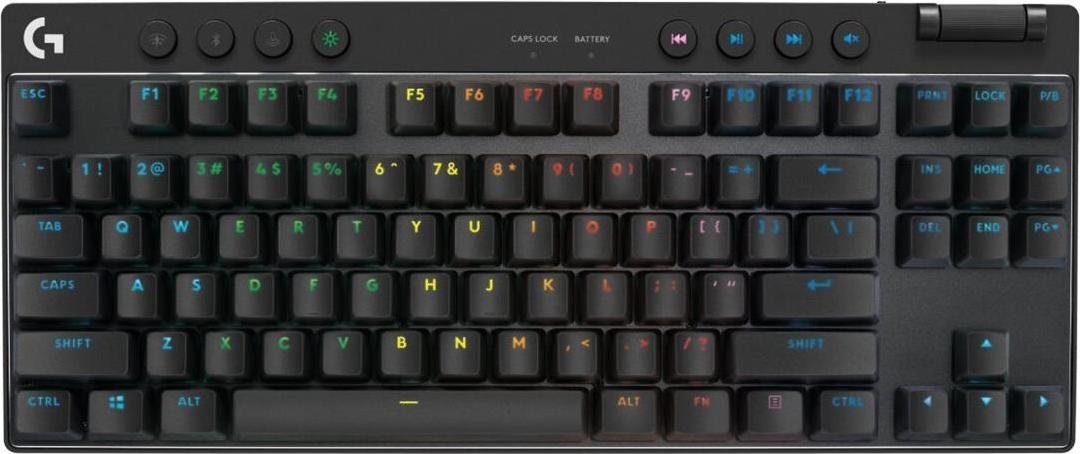 Logitech G PRO X TKL Gaming-Tastatur kabellos TKL QWERTY US International Tactile Schwarz (920-012136) (geöffnet)