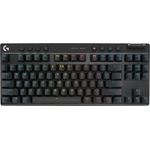 Logitech G PRO X TKL Gaming-Tastatur kabellos TKL QWERTY US International Tactile Schwarz (920-012136) (geöffnet)