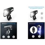 FISCHER FAHRRAD Fahrrad-Scheinwerfer Frontlicht 100 Lux LED akkubetrieben Schwarz (007790)