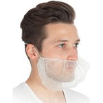 HYGOSTAR PP-Bartschutz, weiß sehr leicht & komfortabel, luftdurchlässiges PP-Vlies, - 100 Stück (2920)