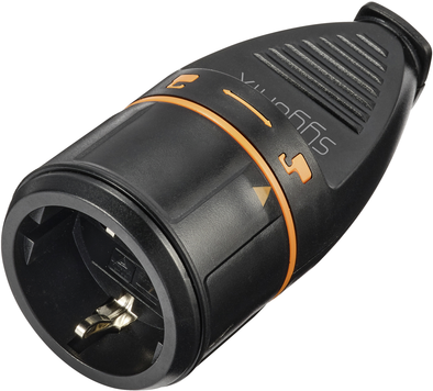Sygonix SY-5597566 Schutzkontaktkupplung Kunststoff 250 V/AC Schwarz, Orange (SY-5597566)
